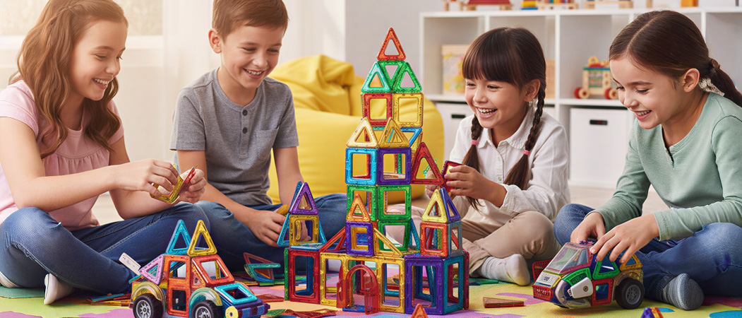 Magnetische Bausteine LELINO Kinder