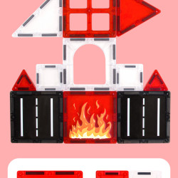 Magnetbausteine LELINO Fantasy Fire Control 48 Stück