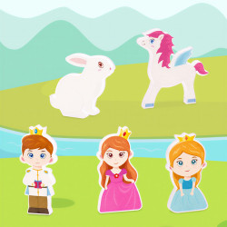 Magnetbausteine LELINO Fantasy Princess 58 Stück