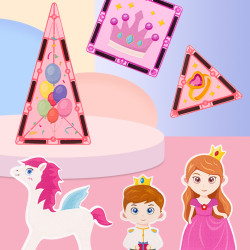 Magnetbausteine LELINO Fantasy Princess 58 Stück