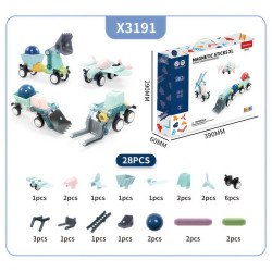 Magnetbausteine LELINO Sticks 28 Stück